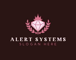 Pink Diamond Gemstone logo design