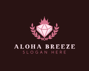 Pink Diamond Gemstone logo design