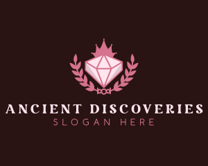 Pink Diamond Gemstone logo design