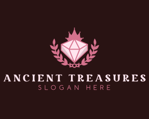 Pink Diamond Gemstone logo design