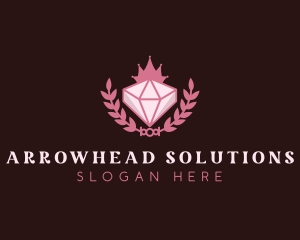 Pink Diamond Gemstone logo design