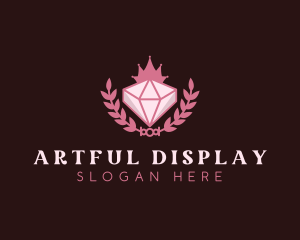 Pink Diamond Gemstone logo design