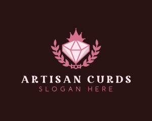 Pink Diamond Gemstone logo design