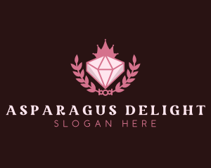 Pink Diamond Gemstone logo design