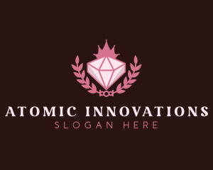 Pink Diamond Gemstone logo design