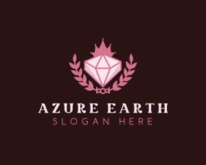 Pink Diamond Gemstone logo design