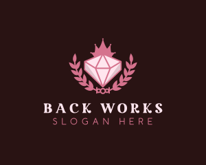 Pink Diamond Gemstone logo design