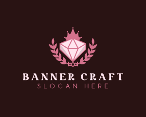 Pink Diamond Gemstone logo design