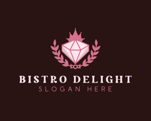 Pink Diamond Gemstone logo design