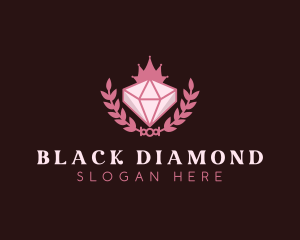 Pink Diamond Gemstone logo design