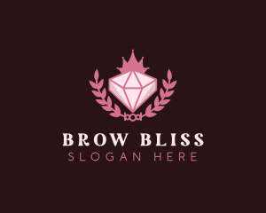 Pink Diamond Gemstone logo design