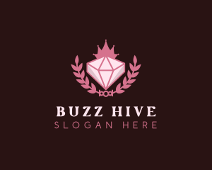 Pink Diamond Gemstone logo design