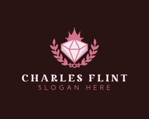 Pink Diamond Gemstone logo design