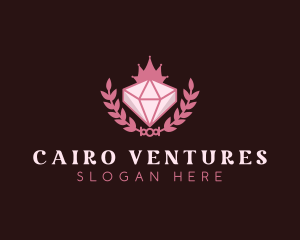 Pink Diamond Gemstone logo design