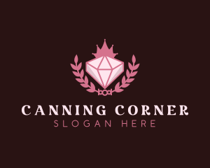 Pink Diamond Gemstone logo design