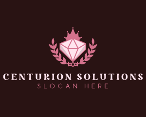 Pink Diamond Gemstone logo design