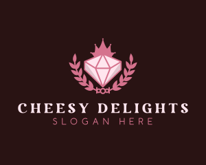 Pink Diamond Gemstone logo design