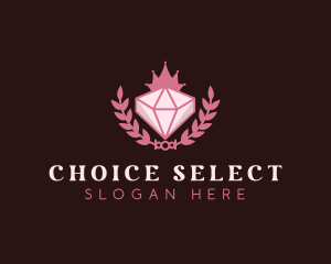 Pink Diamond Gemstone logo design