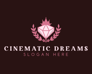 Pink Diamond Gemstone logo design