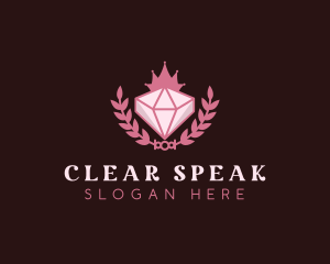 Pink Diamond Gemstone logo design