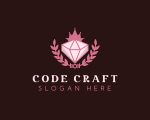 Pink Diamond Gemstone logo design