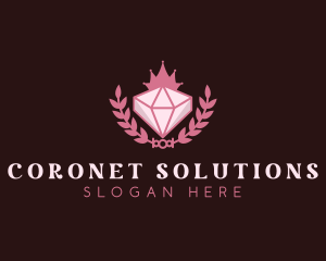 Pink Diamond Gemstone logo design