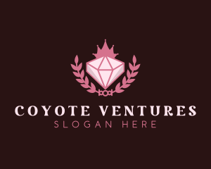 Pink Diamond Gemstone logo design