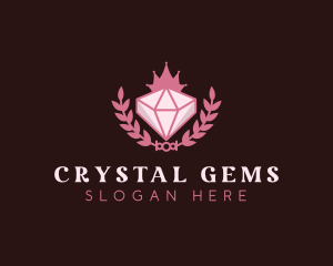 Pink Diamond Gemstone logo design