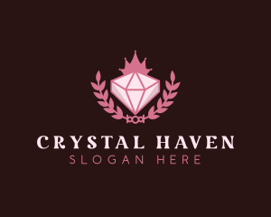 Pink Diamond Gemstone logo design