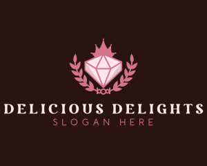 Pink Diamond Gemstone logo design