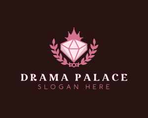 Pink Diamond Gemstone logo design