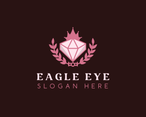 Pink Diamond Gemstone logo design