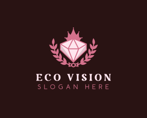 Pink Diamond Gemstone logo design