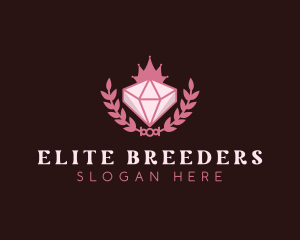 Pink Diamond Gemstone logo design