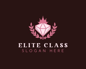 Pink Diamond Gemstone logo design