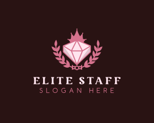 Pink Diamond Gemstone logo design