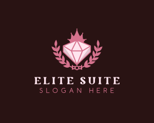 Pink Diamond Gemstone logo design