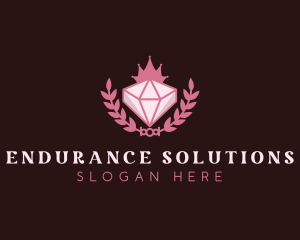 Pink Diamond Gemstone logo design