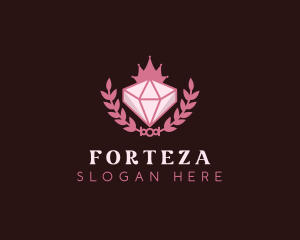 Pink Diamond Gemstone logo design