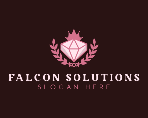 Pink Diamond Gemstone logo design