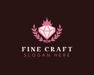 Pink Diamond Gemstone logo design