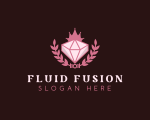 Pink Diamond Gemstone logo design