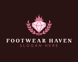 Pink Diamond Gemstone logo design