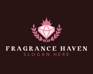 Pink Diamond Gemstone logo design