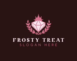 Pink Diamond Gemstone logo design