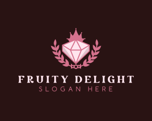 Pink Diamond Gemstone logo design