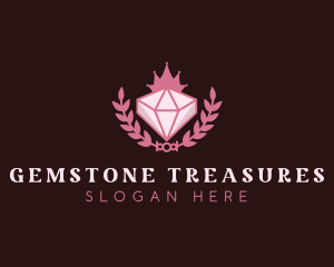 Pink Diamond Gemstone logo design