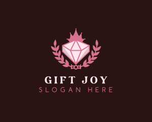 Pink Diamond Gemstone logo design