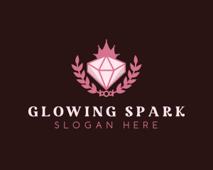 Pink Diamond Gemstone logo design