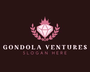 Pink Diamond Gemstone logo design